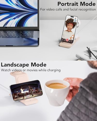 HATALKIN Advanced 3-in-1 Wireless Charging Hub: Ultimate Power Station for Apple Watch, i Phone 16/15/14/13/12 Pro Max/X/XS, and Air Pods Pro – Rapid Intelligent Charging in a Modern, Space-Saving Design for Effortless Home and Office Efficiency