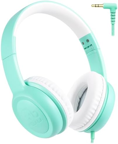 C3 Kids Foldable Wired Headphones – Lightweight On-Ear Design with Adjustable Headband for Optimal Comfort – Ideal for School, Home, and Travel – 3.5 mm Jack Compatible with Tablets and Laptops – Safe Sound Experience with Volume Limiter for Young Listeners