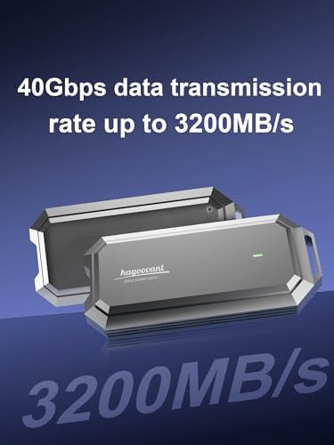 Ultra-Fast 40 Gbps NVMe Enclosure with Cooling Fan – Premium Aluminum Thunderbolt 4 & USB 4 External SSD Case for M.2 2280/2260/2242 Drives – Unmatched Compatibility & Performance for Gaming, Video Editing & More