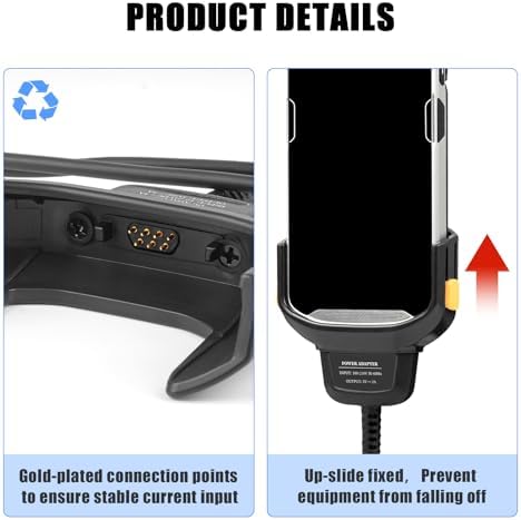 CBQ TC51 Charger Cable for Zebra TC51 TC52 TC56 TC57 TC510 TC510K TC52X TC520L PDA Barcode Scanners Charger（with Plug adaptors. – Enhanced Compatibility and Speed
