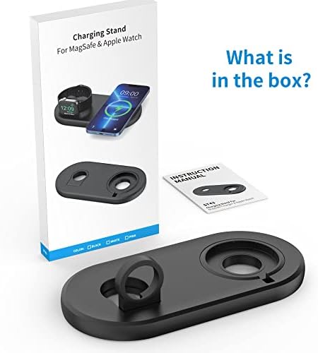 SOKUSIN Stand for Apple Watch and iPhone – 2 in 1 Charging Stand Holder Dock for iPhone iWatch Mag Safe Charger Compatible with All Apple Watch 10 9 8 Series & iPhone 16 15 14 13/AirPods Magnetic Case – Enhanced Compatibility and Speed