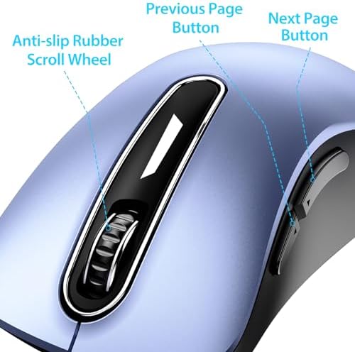 Upgrade Your Workflow with the Memzuoix 2.4 G Wireless Mouse – Ergonomic and Portable 1400 DPI USB Mouse for Laptop, PC & Desktop | 5 Customizable Buttons for Ultimate Control | Ideal for Professionals and Casual Users Alike