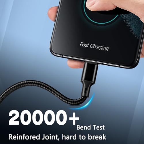 Ultimate USB A to USB C Charger Cable Set – 5 Pack (3/3/6/6/10 ft) for Fast Charging & High-Speed Data Transfer | Compatible with i Phone 16/15, i Pad Pro/Air, Samsung, PS5 – Durable & Tangle-Free Design, Enhanced Performance for Everyday Use
