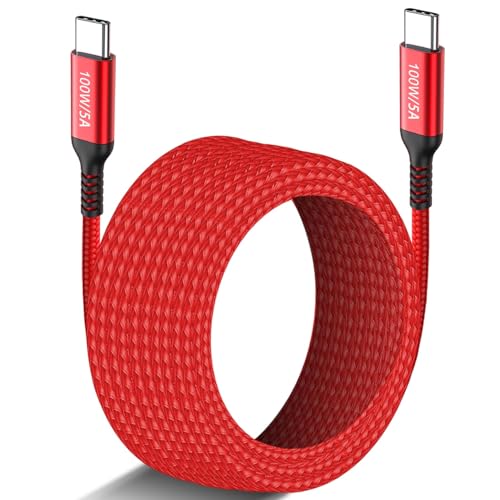 15 FT USB C to USB C Charging Cable – 100 W Fast Power Delivery for i Phone 15 Pro Max, Mac Book Air, i Pad Pro, Samsung Galaxy, One Plus, Google Pixel, PS5 & Xbox – Ultimate Durability and Enhanced Compatibility for Rapid Charging and Data Transfer