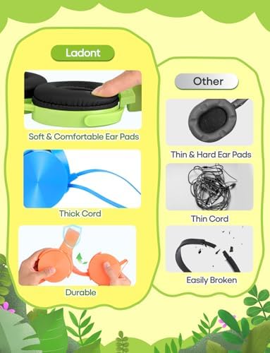 Premium Dual Pack Kids’ Classroom Headphones – Foldable & Swivel Design for Ultimate Portability – High-Definition Stereo Sound with 3.5 mm Jack – Comfortable Over-Ear Fit in Eye-Catching Blue & Pink – Robust Wired Headphones Tailored for K-12 Learning Environments