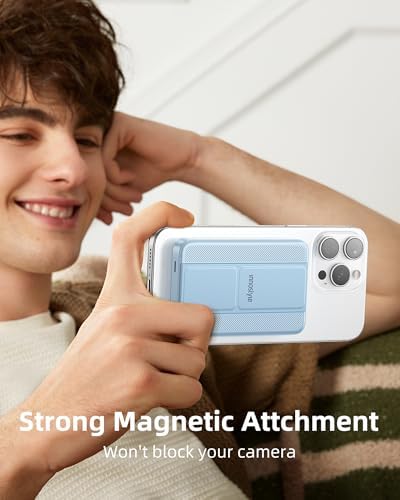 Ultra-Slim Magnetic Wireless Charger with 10,000 m Ah Power Bank and Foldable Stand – Fast Charging for Effortless Device Compatibility and Hands-Free Convenience