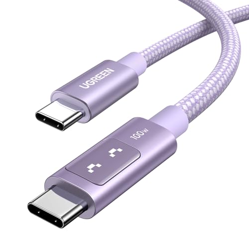 UGREEN Uno USB C to USB C Cable – 100 W Fast Charging with LED Display, 3.3 FT Length, Ideal for i Phone 16, Mac Book Pro, i Pad Pro, Galaxy S24 Ultra – High-Speed Data Transfer, Durable Design for Ultimate Convenience and Performance