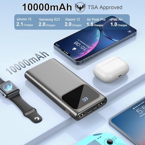 Ultimate 10000 m Ah Fast Charging Power Bank – PD 5 A/3 W USB-C Portable Charger for i Phone 16/15/14/13 & Samsung Galaxy S23/S22 – Lightweight & Durable External Battery Pack for On-the-Go Energy Solutions