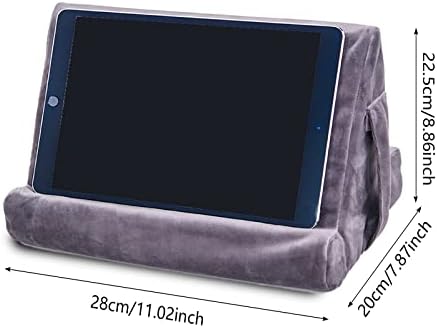 Ultimate Comfort Multi-Angle Tablet Holder and Phone Stand Set – Lightweight and Sturdy Design with Storage Pocket – Ergonomic Cushion for Enhanced Stability and Versatile Use – Modern Black and Light Green Aesthetic for Stylish Workspaces and On-the-Go Convenience