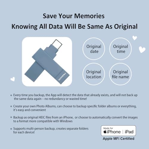 Elevate Your Data Management with the 128 GB Morandi Pink Apple MFi Certified i Xflash Flash Drive – Dual USB Type A & C for Effortless i Phone and i Pad Photo Backup, Fast Transfers, and Stylish Portability