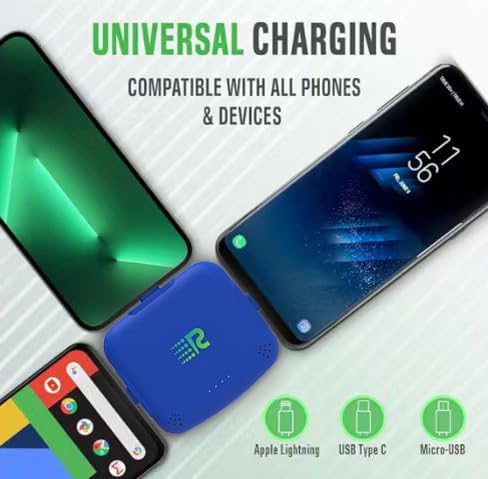 Universal COMET 3200 m Ah Portable Power Bank – Fast Charging 2.1 A, Multi-Device Compatibility for i Phone 16/15/14/13, Type C & Micro-USB – Pre-Charged, Charge 3 Devices Simultaneously, Compact Design for On-the-Go Power Solutions