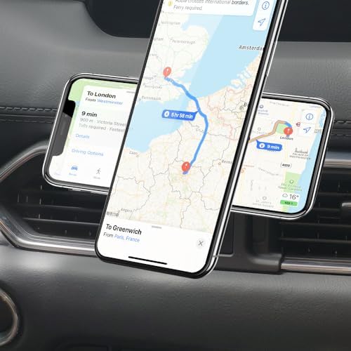 Mazda CX-5 2017-2025 Compatible BEERTE Adjustable Phone Holder – Carbon Fiber Gravity Mount for Secure Smartphone Positioning – Universal Fit for All Devices – Effortless Installation and Enhanced Driving Safety