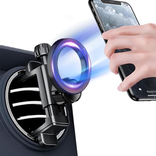 Enhance Your Driving Experience with the Premium Round Air Vent Car Phone Mount – Mag Safe Compatible for Mercedes Benz & Jeep Wrangler (2007-2025) – Featuring 20 N52 Super Strong Magnets for Exceptional Stability and 360-Degree Viewing Flexibility