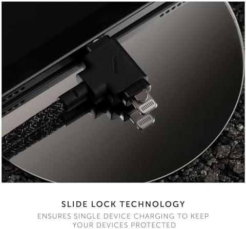 Native Union Belt Cable Duo – 5 ft Eco-Conscious Braided 2-in-1 Charging Cable with MFi Certified Lightning & Type-C Connectors – Durable, Versatile, and Perfect for Multi-Device Charging on the Go