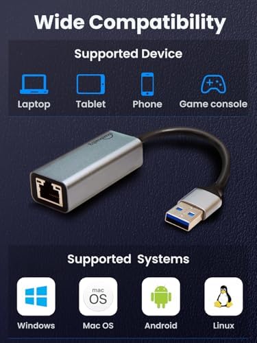 Elevate Your Workspace with the Ultimate USB-C Ethernet Adapter: 100 W Fast Charging Hub for Seamless Multiport Connectivity – Perfect for Laptops, Mac Books & Chromebooks – Experience Blazing Gigabit Ethernet Speeds & 5 GB USB 3.0 for Quick Data Transfer & Effortless Media Management