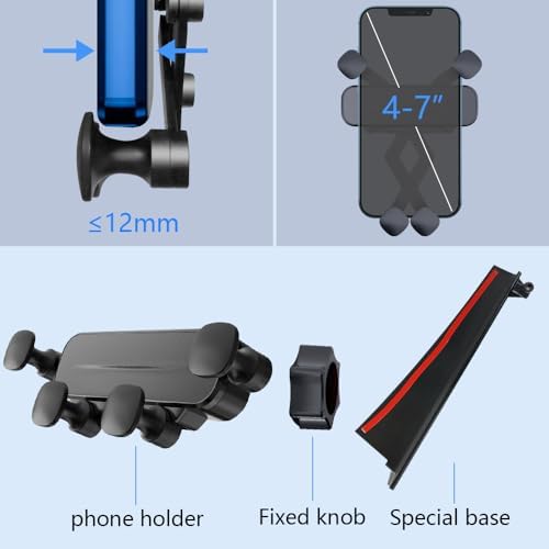 Custom-Fit Gravity Phone Holder Mount for 2024-2025 BMW X5, X6 & 2023-2025 X7 – Premium Car Accessory for Seamless Navigation and Connectivity – Tool-Free Installation, Robust Build, 360-Degree Rotatable Design – Elevate Your Modern BMW Driving Experience