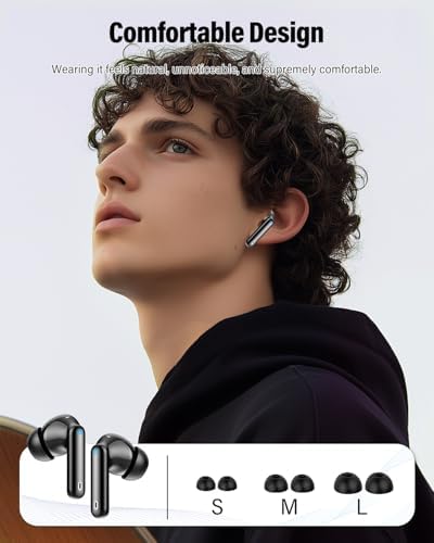 Elevate Your Audio Experience with Rose Gold Wireless Earbuds – Bluetooth 5.4 Connectivity, IP7 Waterproof Protection, and 36-Hour Playtime – Perfect for Active Lifestyles, Sports, and Seamless Communication – Stylish Comfort and Superior Noise-Cancellation for Uninterrupted Listening