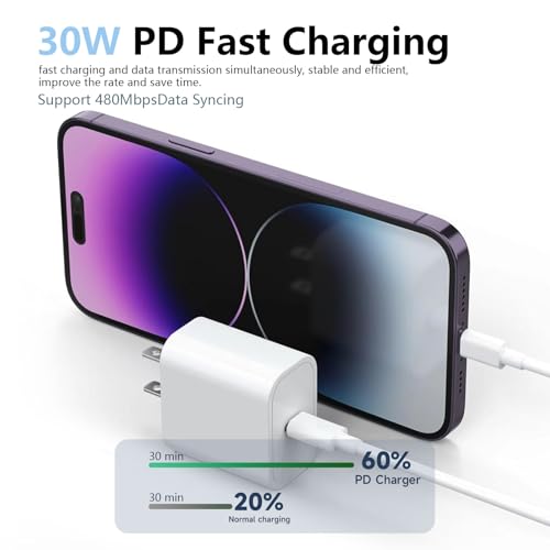 30 W USB Type-C Wall Charger 3-Pack – Rapid Charging Solution for i Phone 16 Pro Max, i Pad Air Pro 11, Samsung Galaxy S24 & Google Pixel 9 – Compact, Portable, and Safe Charging for All Devices