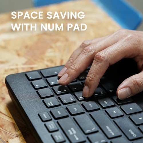 Compact USB Keyboard with Touchpad – Perixx PERIBOARD-534 for Enhanced Productivity, Scissor Key Comfort, and Built-in USB Hubs – Ergonomic Design for Home and Office Use, Space-Saving Dimensions of 15.63 x 7.80 x 1.18 inches – Seamless Navigation with Integrated Touchpad and Number Pad for Effortless Computing