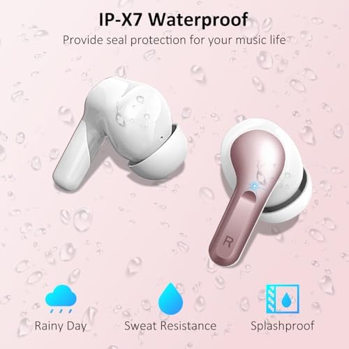 Premium Bluetooth 5.3 Wireless Earbuds with Deep Bass and Enhanced Noise Cancelling – Mini Sport Earphones with 40 Hours Playtime, USB-C Charging Case, and Dual LED Display for Ultimate Connectivity and Sound Clarity