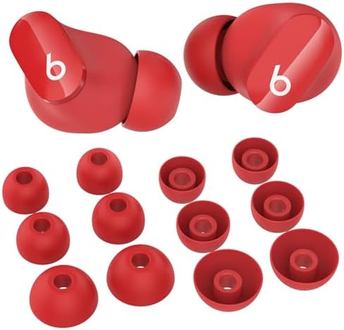 Aha Style Silicone Ear Hooks for Beats Studio Buds 2021 – 3 Pairs of Anti-Slip Covers for Ultimate Comfort and Secure Fit – Perfect for Running and Active Lifestyles – Classic Black Earbud Accessories Enhancing Audio Experience Without Charging Case Compatibility