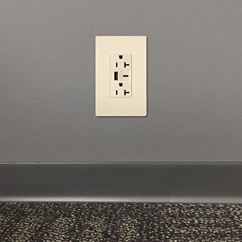Legrand Pass & Seymour TR15 USBAC6 15 Amp Tamper-Resistant Duplex Outlet with Ultra-Fast 6.0 A USB A/C Charging Ports – Ideal Commercial and Residential Solution for Rapid Device Power-Up in Elegant Brown Finish