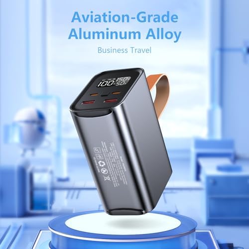 High-Capacity 30,000 m Ah Portable Charger | Sleek Grey Aluminum Alloy Power Bank with Super-Fast Charging Technology | Lightweight External Battery for Travel | Universal Compatibility with Smartphones and Tablets | Durable and Stylish Mobile Charging Solution