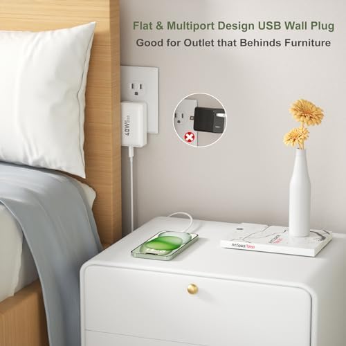 OKRAY 3-Pack 40 W USB-C Wall Charger with Foldable Plug – Compact Multiport Power Adapter for Rapid Device Charging – Perfect for i Phone 16/15/14/13/12 Pro, i Pad, Air Pods, and Apple Watch – Features Quick Charge & Power Delivery 3.0 for Safe, Efficient Power Management – Ultimate Travel Companion for Busy Lifestyles