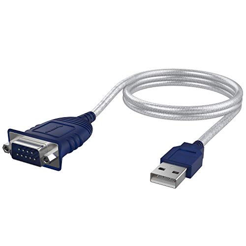 SABRENT USB-C to DB9 Serial RS-232 Adapter Cable (3 FT) – High-Speed Prolific PL2303 Chipset for Seamless POS, Modem, GPS, and Industrial Device Connectivity – Versatile USB 2.0 Solution for Legacy Device Integration with 1 bps to 12 Mbps Baud Rate – Durable, Portable, and Easy to Use