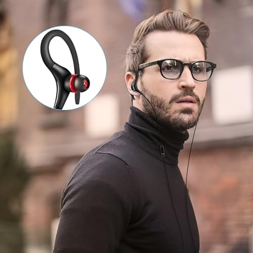 Premium Wired Earphones with Microphone for Active Lifestyles – Noise Cancelling In-Ear Headphones with Deep Bass Stereo Sound for Workouts, Gaming, and Clear Calls (Black) – Versatile Compatibility and Ergonomic Comfort
