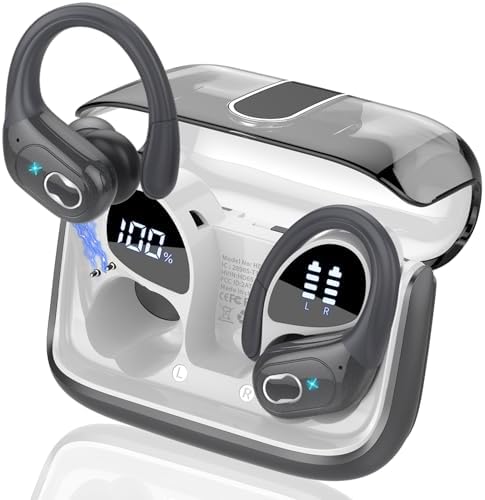 Ultimate Bluetooth 5.4 Wireless Earbuds with 75-Hour Playtime – Ergonomic Deep Bass Sport Headphones with IPX7 Waterproof Rating for Active Lifestyles, Advanced ENC Noise Cancelling Mic for Superior Call Clarity – Ideal for Fitness and Outdoor Activities