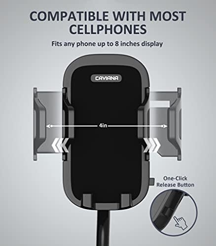 Dual Device Car Cup Holder Mount – Flexible Neck & 360° Rotatable Cradle for Enhanced Navigation – Universal Fit for i Phone, Samsung & GPS – Perfect for Hands-Free Convenience on the Road