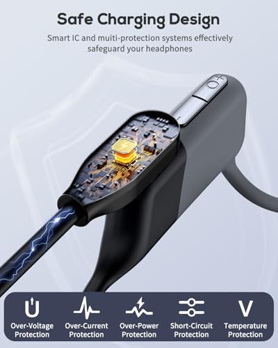 FYOUNG 4 Pin Charging Cable Compatible with SHOKZ OpenSwim Pro, USB 4-Pin Magnetic Charger Cord for Shokz Bone Conduction Headphones(2Pack, 3.3ft) – Enhanced Compatibility and Speed