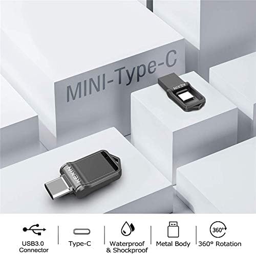 KEXIN 64 GB USB C Flash Drive – Ultra-Fast USB 3.0 Dual Connector Mini Drive for Type-C Devices – Portable OTG Memory Stick for Android Smartphones & Tablets – Robust Metal Design for Everyday Use