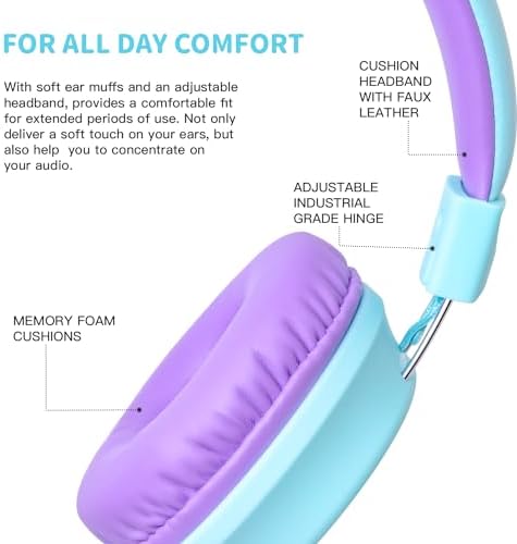 Olyre Lightweight Wine Red Kids Headphones – Ergonomic Wired Earphones for Toddlers – Superior Audio Quality with Tangle-Free Design – Comfortable, Durable & Stylish for School, Travel, and Home Use – Ideal for Young Listeners and Seamless Compatibility with Tablets and Smartphones