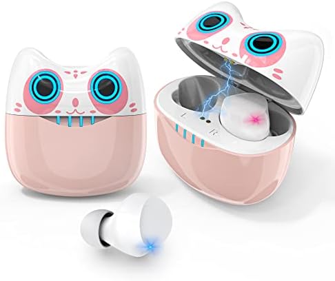 Kids’ Bluetooth 5.1 Wireless Earbuds – Adorable Waterproof Earphones with Dual Mics, 36-Hour Playtime, Hi-Fi Stereo Sound, and Gaming Mode – Perfect for Active Young Listeners and Learning on the Go