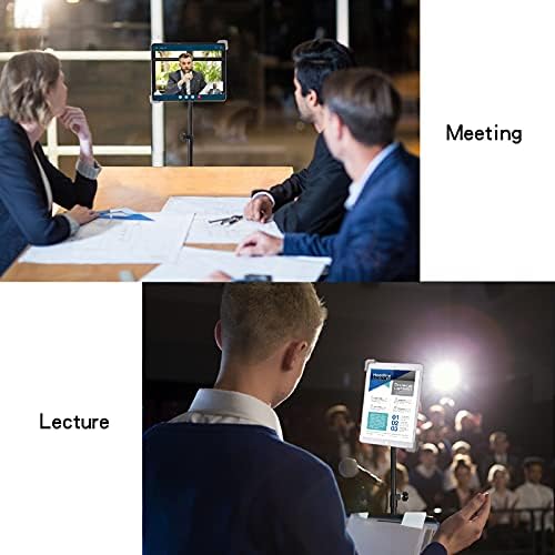 Professional Height Adjustable i Pad Tripod Stand – 360-Degree Rotating Holder for i Pad Pro 12.9, i Pad Air & 9.5-14.5 Inch Tablets – Ideal for Content Creation, Presentations & Remote Work – Lightweight, Sturdy Design for On-the-Go Convenience