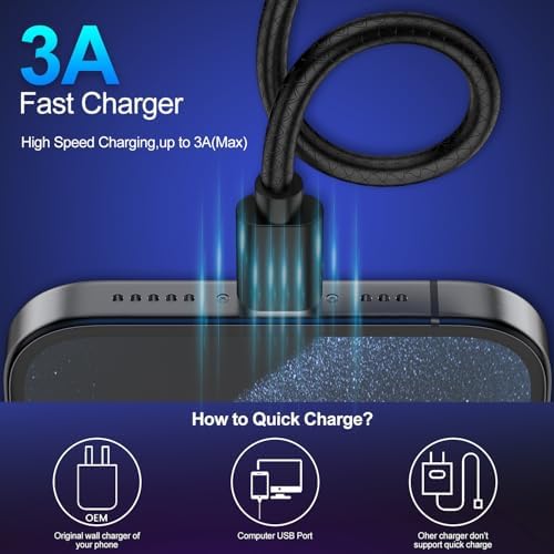 Cyven Premium 3 ft USB Type C Cable Duo Pack – Fast Charge & Data Transfer Cord, Durable TPE Construction, Compatible with Samsung Galaxy A Series, LG V Series, and More – Stylish Pink Design for Enhanced Performance and Versatility