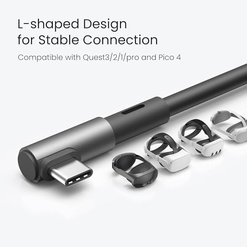 Unleash Your VR Potential with the KIWI Design 16 FT Link Cable for Oculus Quest 3 – High-Speed USB 3.0, 5 Gbps Data Transfer, Durable Build for Seamless Gameplay and Ultimate Freedom of Movement