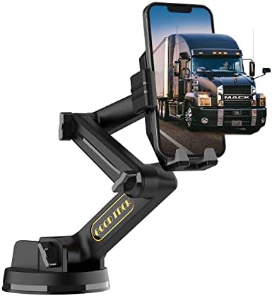 Ultimate Truck Phone Holder Mount with 16.9-Inch Long Arm – Super Suction Cup Dashboard & Windshield Accessory for Pickup and Commercial Trucks, Ensuring Enhanced Compatibility for All Smartphones and Unmatched Driving Safety