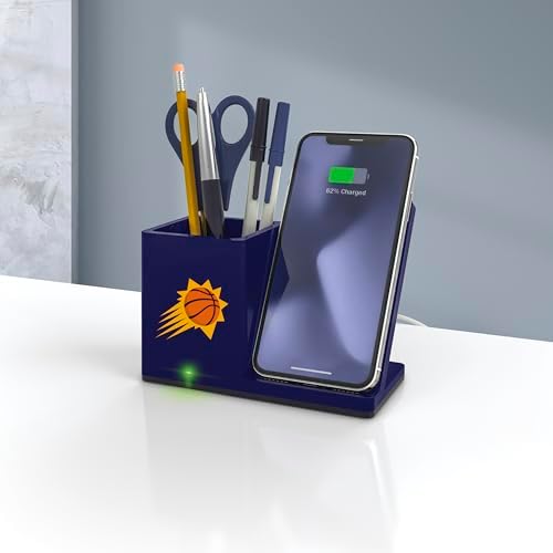 SOAR Smart Wireless Charger & Stylish Desktop Organizer – Fast 10 W Charging for Qi-Enabled Devices, Clutter-Free Workspace Solution with Built-in Storage and Safety Features