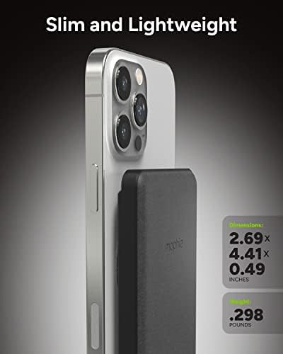 Mophie Snap+ Juice Pack Mini – Portable Magnetic Wireless Charger with 5000 m Ah Battery for Rapid Charging – Perfect for Mag Safe & Qi Smartphones – Sleek Black Power Bank for Apple, Samsung, and Google Devices – Essential On-the-Go Charging Solution
