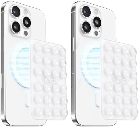 Klearlook Magnetic Suction Phone Mount Set – 4 Stylish Colors for Mag Safe Cases, Hands-Free Selfie Grip for Tik Tok & Content Creators, Lightweight & Portable, Secure Magnetic Attachment for Effortless Video Recording and Photography