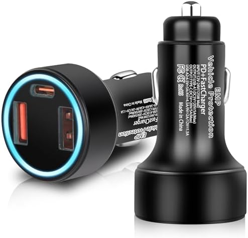 Ultimate EMP Vehicle Protection System with Extra USB Charging Ports – Safeguard Against Lightning, Solar Flares, and Power Surges for 12-Volt DC Cars and Trucks, Ensuring Reliable Electronics Safety and Enhanced Device Compatibility