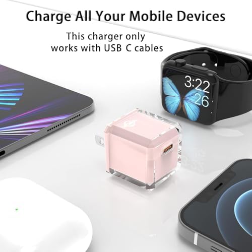 20 W USB C Fast Charger Block for i Phone 16/15/14/13 Series – Compact PD 3.0 Wall Adapter with No Cord Design for Ultimate Portability and Rapid Charging Efficiency