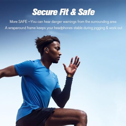 Revolutionary Open-Ear Bone Conduction Bluetooth 5.4 Earbuds – Ultra-Light Wireless Headphones for Active Lifestyles – Sweat-Resistant, Ergonomic Design Perfect for Jogging, Cycling & Commuting – Experience Immersive Sound Quality with Extended Battery Life & Universal Compatibility for All Devices