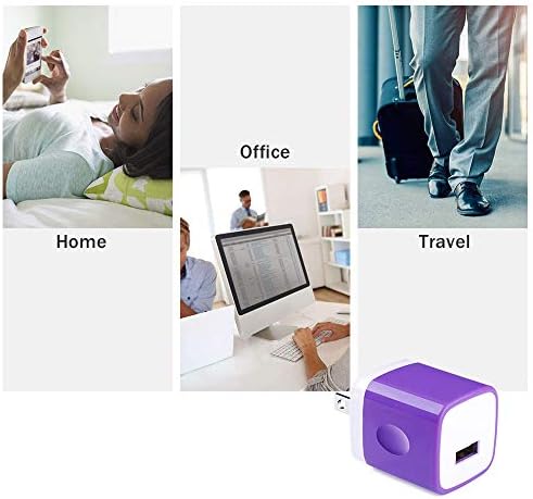 Gi Green Single-Port Fast Charging Block – 5 Pack USB Wall Adapter for i Phone & Samsung Devices – Compact, Durable, and Efficient Power Solution for Home and Travel – Ultimate Compatibility with Latest Models