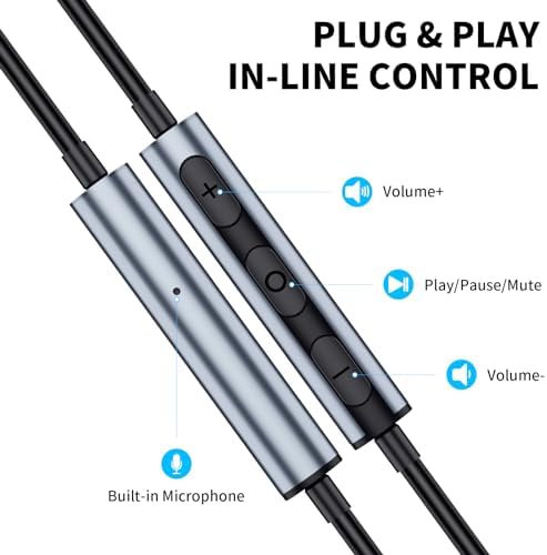 Transform Your Audio Experience with ASKUBSKU Pink USB Wired Headset: 7.5 Ft Premium Earbuds Featuring Advanced Noise-Canceling Microphone for PC – Perfect for Gaming, Remote Work, and Extended Comfort with Ergonomic Design and Instant Mute Control