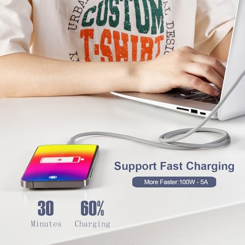 Hichain 6.5 ft USB A to USB C Charger Cable Duo – High-Speed 100 W Fast Charging & Data Sync in Vibrant Yellow – Durable Silicone Design for Samsung Galaxy, Google Pixel, Xiaomi, PS5 – Ultimate Convenience for Home & Travel
