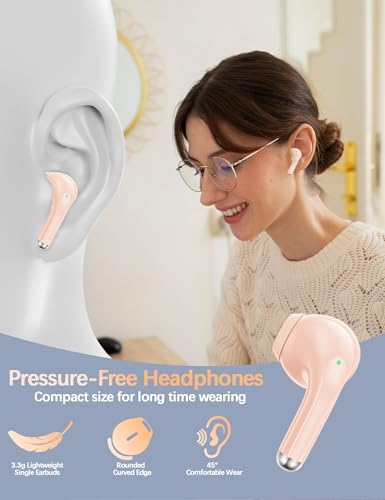 Revolutionize Your Workout with Premium Bluetooth Earbuds for Active Women – Ultra-Lightweight Sports Earphones Featuring Advanced Noise Cancelling, Bluetooth 5.3, and Enhanced Compatibility with i Phone 15/16 Pro Max, Google Pixel, and Samsung Galaxy S24/S25 – Experience Unrivaled Sound Quality, Sweat Resistance, and Ultimate Comfort for Every Adventure and Fitness Journey